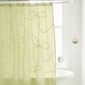 Wild Bows Tufted Shower Curtain Urban Outfitters Sage